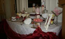 burgundy candy buffet